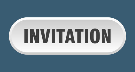 invitation button. rounded sign on white background