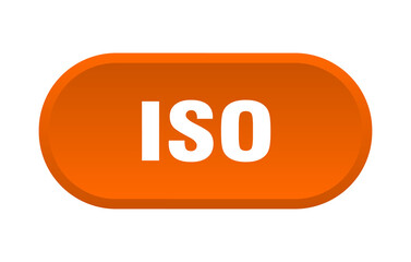 iso button. rounded sign on white background
