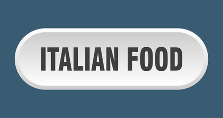 italian food button. rounded sign on white background