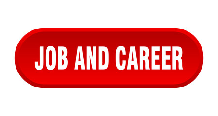 job and career button. rounded sign on white background