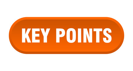 key points button. rounded sign on white background
