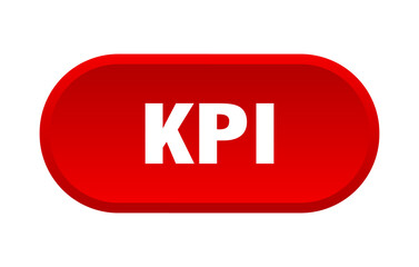 kpi button. rounded sign on white background