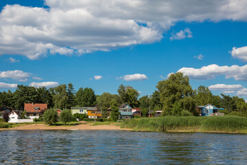 Obraz premium Häuser und Hütten in Hamburg an der Elbe