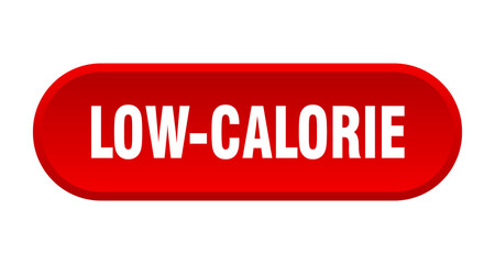 low-calorie button. rounded sign on white background