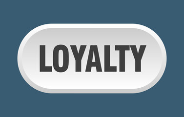 loyalty button. rounded sign on white background