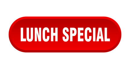 lunch special button. rounded sign on white background