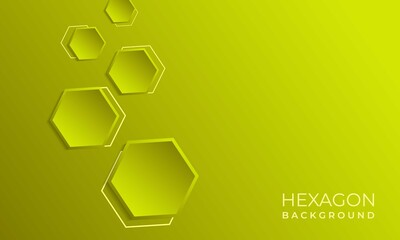 Abstract green hexagon background vector design. With space for text