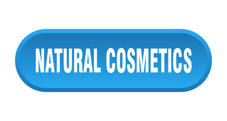 natural cosmetics button. rounded sign on white background