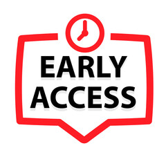 Early access icon. Clipart image isolated on white background.