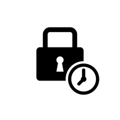 Early access glyph icon. Clipart image isolated on white background.