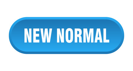 new normal button. rounded sign on white background