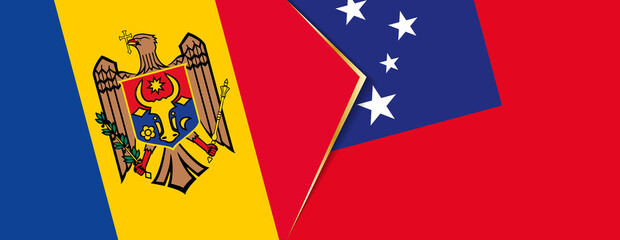 Moldova and Samoa flags, two vector flags.