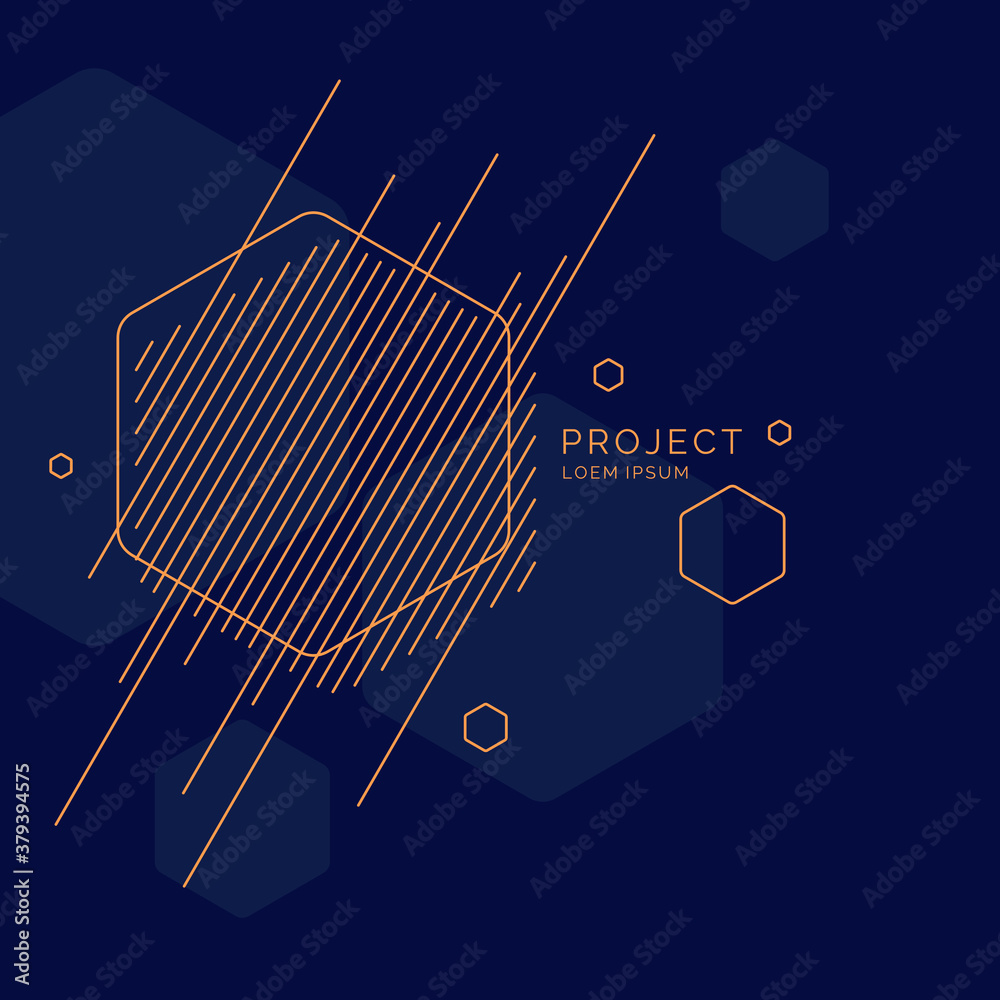 Poster abstract background with dynamic shapes. vector template