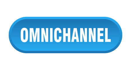 omnichannel button. rounded sign on white background