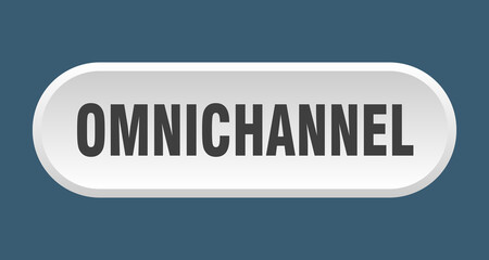 omnichannel button. rounded sign on white background