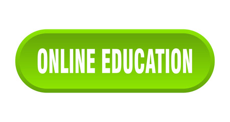 online education button. rounded sign on white background