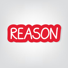 reason word concept- vector illustration