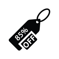 85 Percent offer. Discount eighty five Percent Symbol