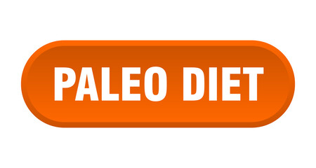 paleo diet button. rounded sign on white background