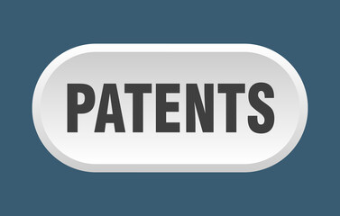 patents button. rounded sign on white background