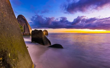 Fotobehang Anse Source D'Agent, La Digue eiland, Seychellen Anse Source d'Argent beach in the Sychelles