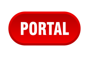 portal button. rounded sign on white background