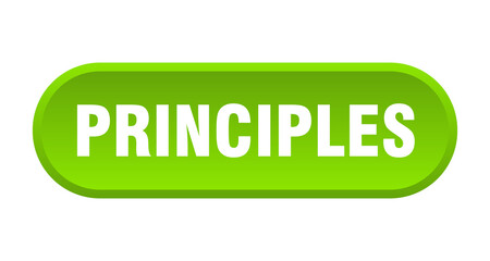 principles button. rounded sign on white background
