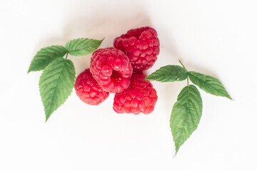 raspberry with leaves