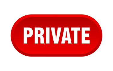 private button. rounded sign on white background