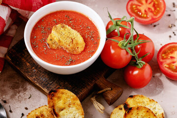 Homemade tomato soup