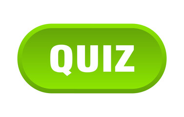 quiz button. rounded sign on white background