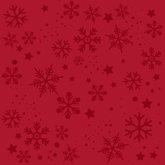 Print Hand-drawing silhouette background collection. Vector snowflake elemente for design.