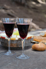 picnic with wine