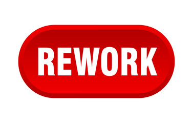 rework button. rounded sign on white background