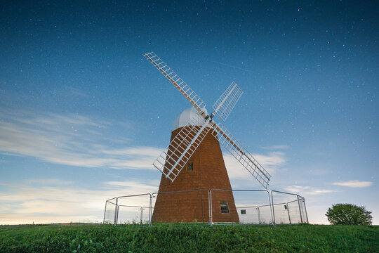 Halnaker Windmill, West Sussex at Night Clear Skys Near Chichester