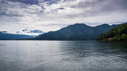 panorama del lago di Como da Lenno