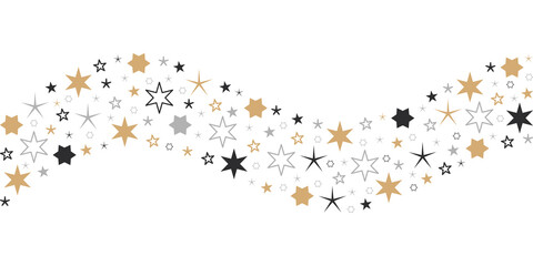christmas design with star wave isolated on white vector illustration EPS10