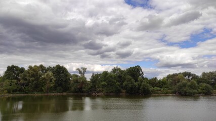 clouds over the lake