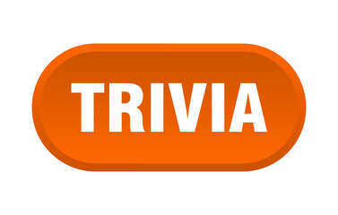 trivia button. rounded sign on white background