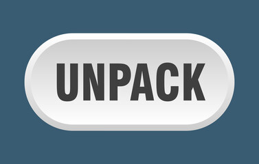unpack button. rounded sign on white background