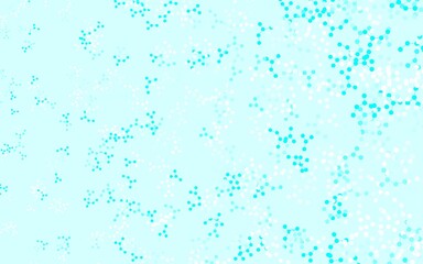 Light BLUE vector background with forms of artificial intelligence.