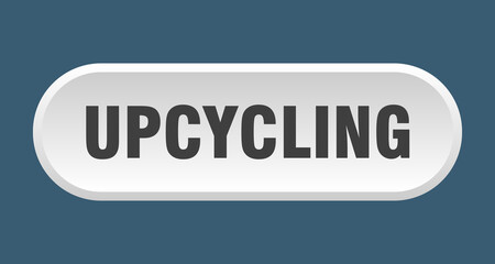 upcycling button. rounded sign on white background