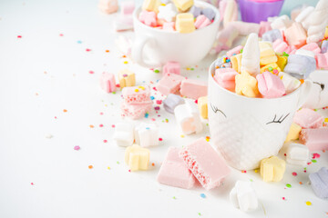Rainbow unicorn hot chocolate