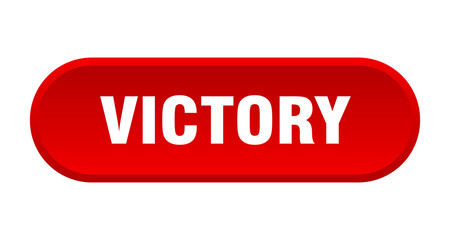 victory button. rounded sign on white background