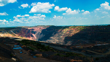 Iron ore quarry open pit mining of iron ore is huge.