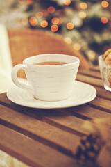 Christmas home decor, beautiful holiday decoration. High quality photo.