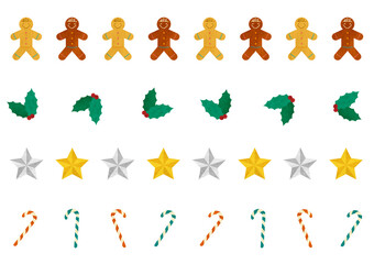 Illustration pattern of various motif at Christmas