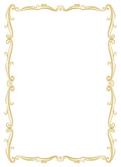 クラシックなフレーム　1色　長方形　ゴールド