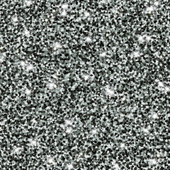 Black, grey, silver and white glitter texture vector with shine and glossy confetti