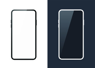 Technological Gadgets on Black and White Background . Isolated Vector Elements